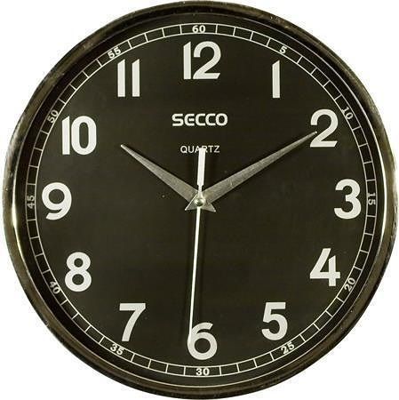 Nástěnné hodiny &quot;Sweep second&quot;, 24,5 cm, rám - barva chrom, SECCO 