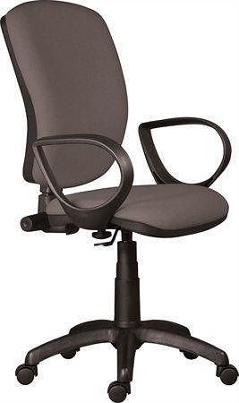 Kancelářská židle, textilní, černá základna, &quot;Nuvola&quot;, šedá