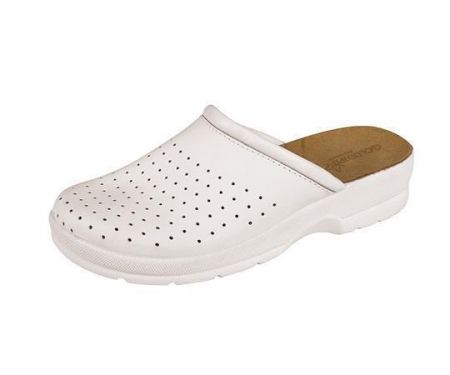 Egonomické pantofle, bílá, velikost 37