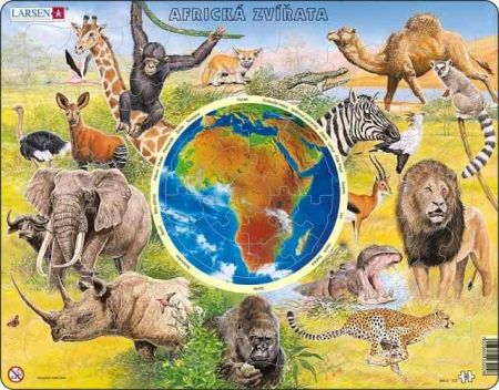 Puzzle Zvířata Afriky 90 dílků