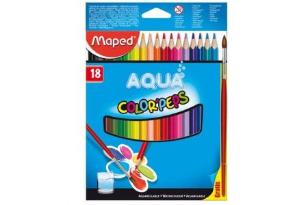Pastelky MAPED Color Peps AQUA 18ks + štětec