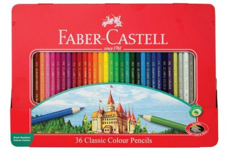 Pastelky Faber-Castell 36ks v plechové krabičce