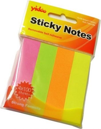 Notes Y neon 75 x 18,5 4 barvy