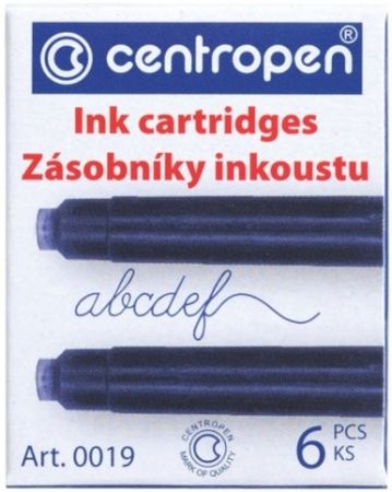CENTROPEN Zásobník inkoustový 0019/ 6ks - modrý