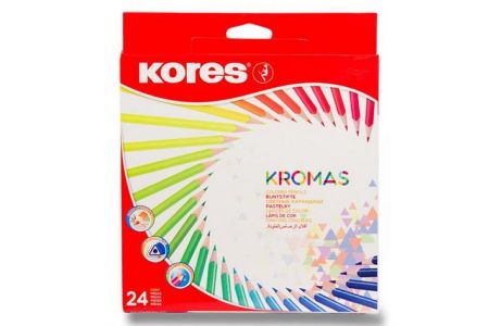 KORES KROMAS, trojhranné pastelky 3 mm / 24 barev