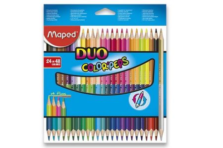 Pastelky trojboké MAPED Color Peps Duo 48 barev