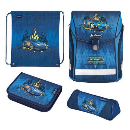 Školní taška Midi Závodní Auto - Školní set (školní aktovka / batoh)