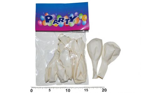 Balónky nafukovací bílé 12 ks 30 cm