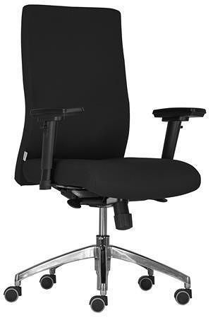 Kancelářská židle &quot;BOSTON 24&quot;, černá, textilní, chromový podstavec, s opěrkou ruk