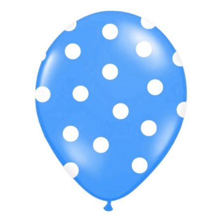 Balónek nafukovací 30 cm s potiskem modrý