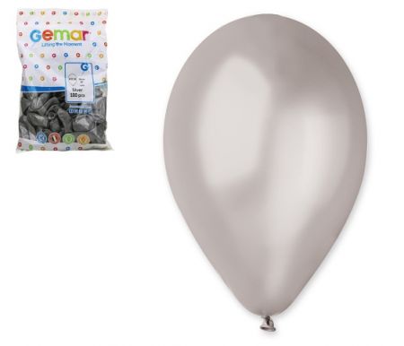 Balónek nafukovací METAL stříbrný