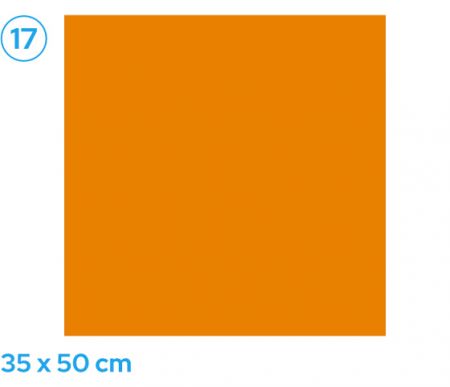 Papír barevný 35 x 50cm oranžový světle