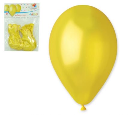 Balónky METAL 10ks žluté