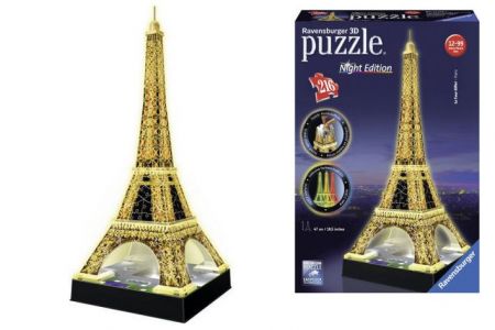 Puzzle 3D Eiffelova věž 216 dílků (Noční edice)