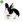 Plyšový králík bílo-černý ležící, 24 cm, ECO-FRIENDLY