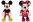 Plyšový maňásek Mickey a Minnie 25 cm