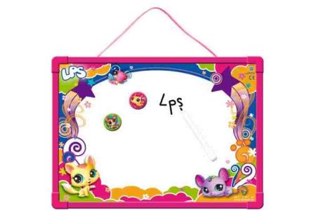 Tabule magnetická s fixem mazací stírací  Littest Pet Shop LPS 35 x 25 cm