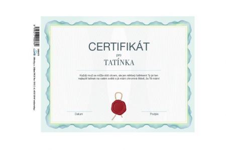 Certifikát PRO TATÍNKA