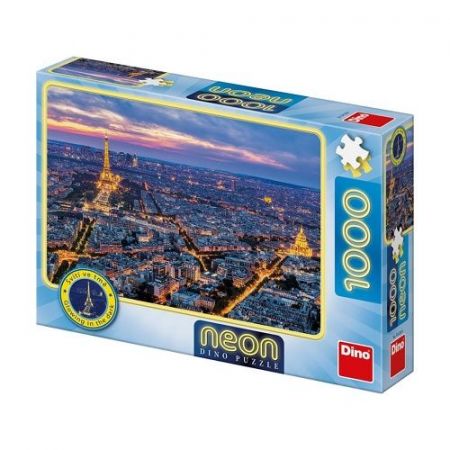 Puzzle 1000 dílků Paříž v noci neon