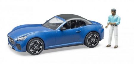 BRUDER 03481 (3481) Sportovní auto Roadster modré s řidičem