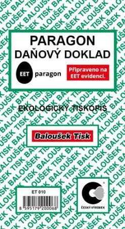 Paragon - daňový doklad / ET010 / Baloušek tisk