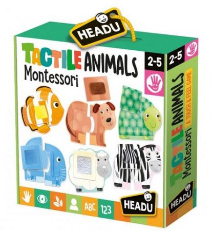 HEADU:Montessori -Dotykové puzzle - Zvířátka
