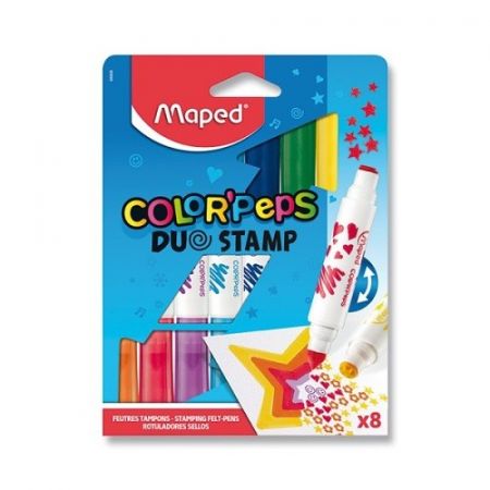 Dětské fixy Color&sbquo;Peps Duo Stamp 8 barev