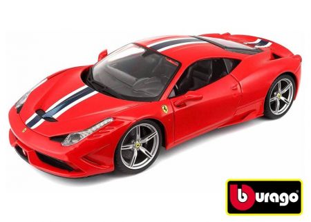 Bburago 1:18 Ferrari 458 Speciale Ferrari Race-Play červená