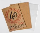Přáníčko BeBechy - recyklovaný papír - Krásné narozeniny 40
