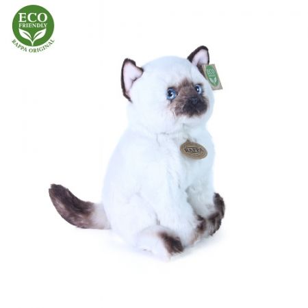 Plyšová kočka siamská sedící 25 cm ECO-FRIENDLY