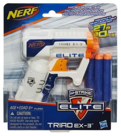 NERF Elite pistole s třemi hlavněmi