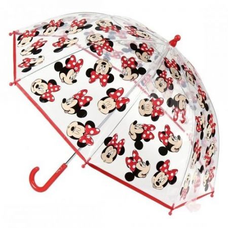 Dětský manuální deštník Disney Minnie průsvitný