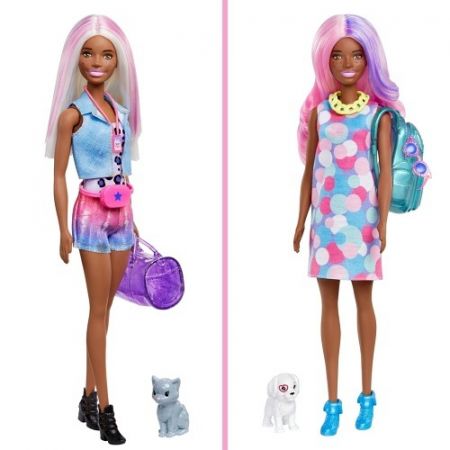 Barbie se zvířátkem color reveal
