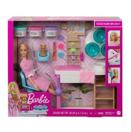Barbie salón krásy herní set s běloškou