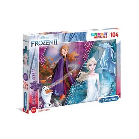 Puzzle Supercolor Glitter 104 dílků Frozen 2