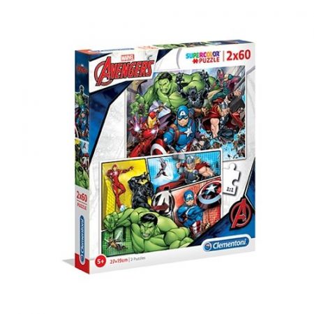 Puzzle Supercolor 2x60 dílků Avengers