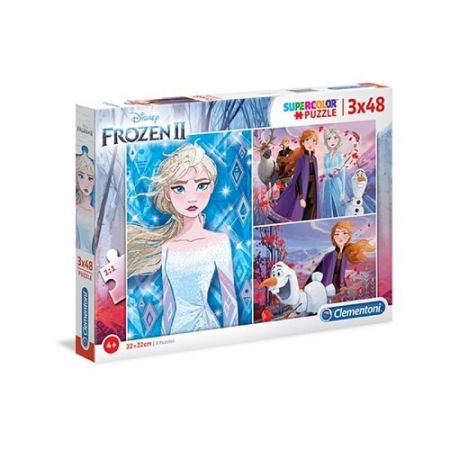 Puzzle Supercolor 3x48 dílků Frozen 2