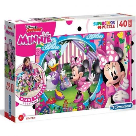 Puzzle Supercolor Floor 40 dílků Minnie