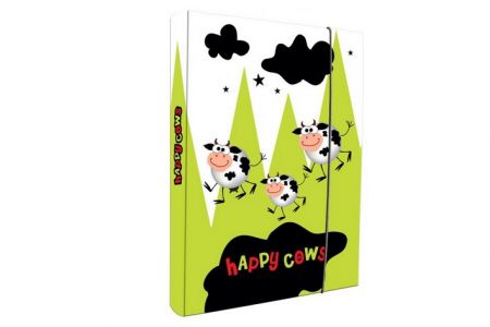 Box na sešity A5 s gumou HAPPY COWS 2020