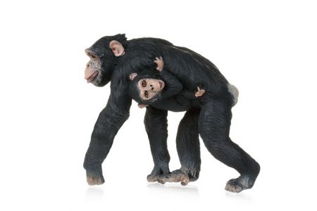 PAPO šimpanz s mládětem na břiše 6cm