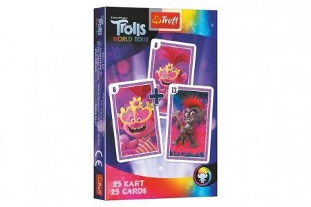 Černý Petr Trolls/Trollové společenská hra - karty v krabičce 6x9x1cm