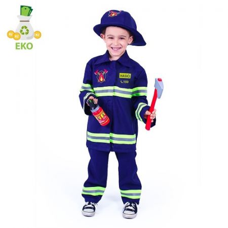 Dětský kostým hasič s českým potiskem (S) EKO