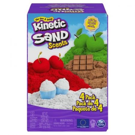 Kinetic sand Voňavý tekutý písek multibalení 4 ks