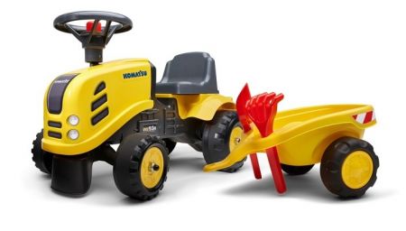 Odstrkovadlo - traktor Komatsu WB93R žluté s volantem a valn