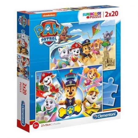 Puzzle Supercolor 2x20 dílků Tlapková patrola