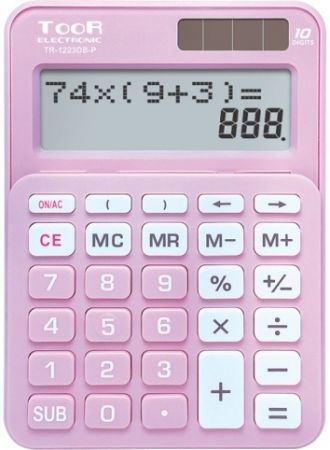 Kalkulačka KW TR-1223DB-P dvouřádková růžová 120-1902
