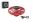 Ufo vracející se červené plast reagující na pohyb ruky s USB kabelem v krabičce 12x12x5cm