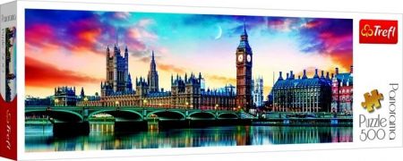 Puzzle panoramatické Big Ben a Westminsterský palác 500 dílk