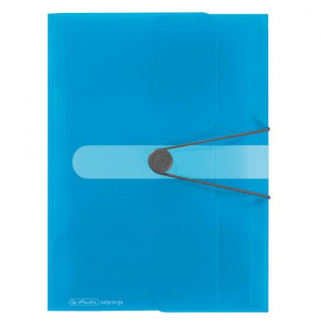 Desky s gumičkou A4/3 chlopně PP,transparentní - modré (Herlitz)