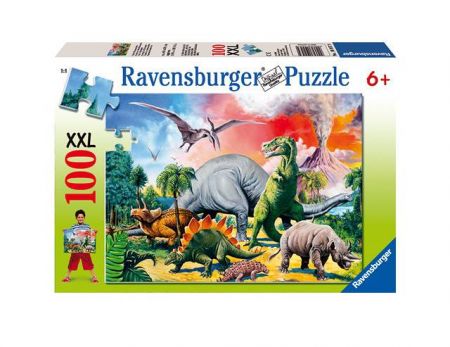 PUZZLE Mezi dinosaury 100 XXL